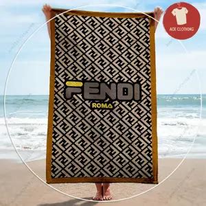 fendi beach towel|Orange cotton beach towel .